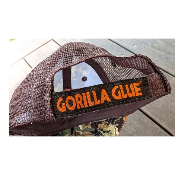 Gorilla Glue Camo Baseball Mesh Trucker Hat New Embroidered Patch Adjustable - Picture 4 of 7